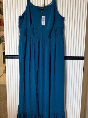 torrid Teal Maxi Dress with Lace Waistband